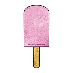 quirky hand drawn cartoon ice lolly