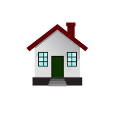 House icon in flat. Vector illustration