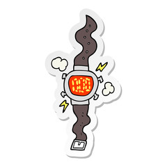 sticker of a cartoon wrist watch