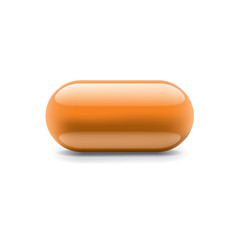 orange sticker on white background. Vector illustration