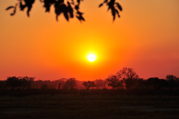 Fototapeta na wymiar Sundown in Namibia