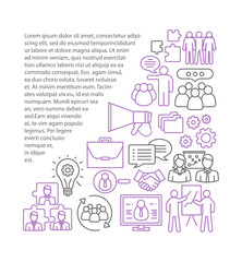 Teamwork article page vector template