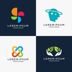 Naklejka premium Set of modern logo design