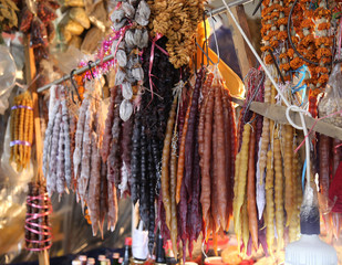 traditional vegetable fruit market.artvin turkey