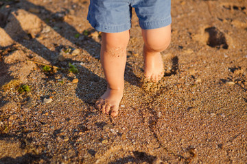 feet in sand