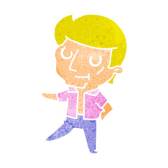 retro cartoon of kawaii older man