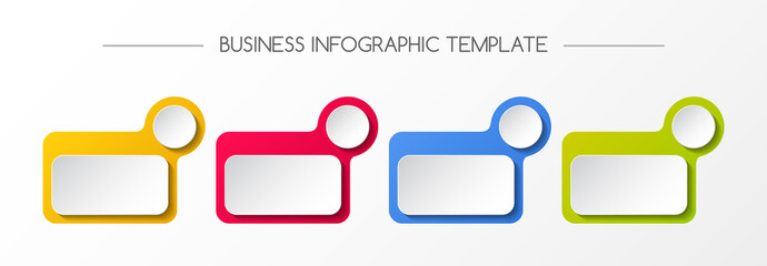 Design of empty company timeline - infographic template. Vector. - obrazy, fototapety, plakaty