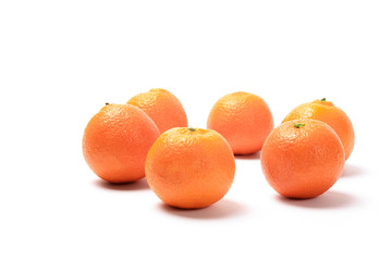 Tangerine or Mandarin. Isolated on White Background.
