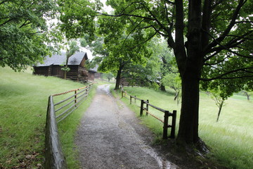 Obraz premium Old, wooden houses, photo Czech republic