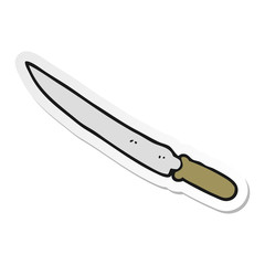 sticker of a cartoon kitchen knife