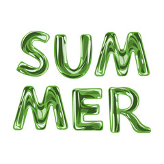 summer lettering green