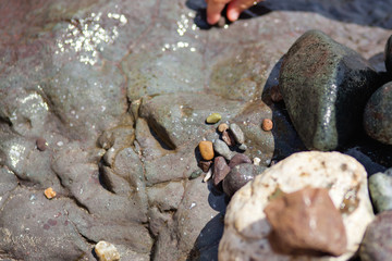 Obraz premium small stones on the beach