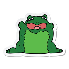 sticker of a cartoon toad