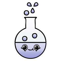 gradient shaded cartoon test tube