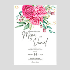 elegant floral frame with watercolor flowers