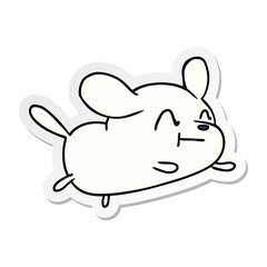 sticker cartoon kawaii of a cute dog