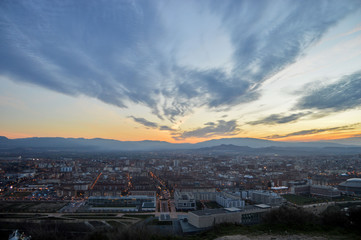 Logroño bajo las nuves