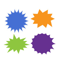 Starburst speech bubbles set. Bursting icon. Starburst isolated icons set