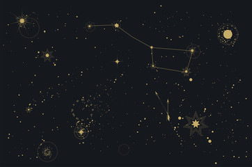 Astronomy starry sky cosmos constellation polar bear © orensila