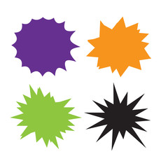 Set of vector starburst, sunburst badges. Starburst isolated icons set