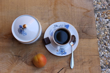 Morning black coffee