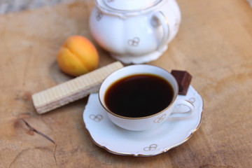 Morning black coffee