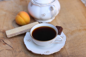 Morning black coffee