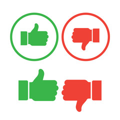 Obraz premium Like and dislike icons set. Thumb up symbol, finger up icon. like and dislike sign