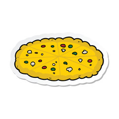sticker of a cartoon pizza