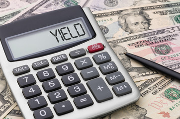 Calculator with money - Yield