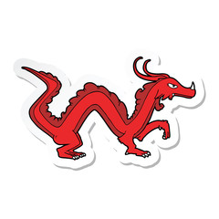 sticker of a cartoon dragon
