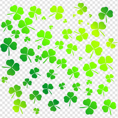 Gradient color shamroks seamless background for St. Patricks Day