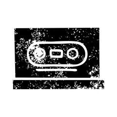 distressed symbol retro cassette