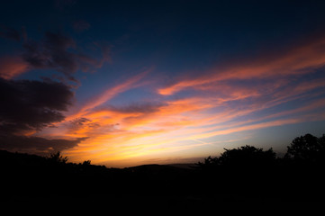 sunset in the sky