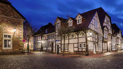 Hameln Altstadt Grossehofstrasse am Abend