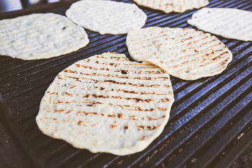 handmade grilled tortilla