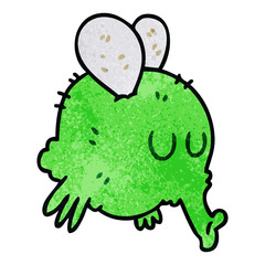 quirky hand drawn cartoon fly