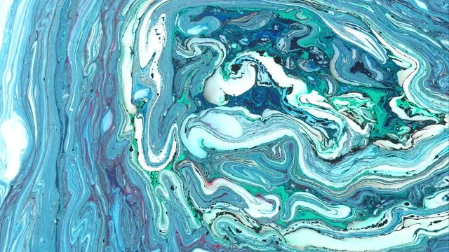 Abstract beautiful smoothly moving pattern of color paint. Eastern style of Ebru painting.Psychedelic.Stylish color combination, genuine luxury