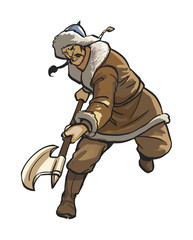 Fototapeta premium knight with spear and shield