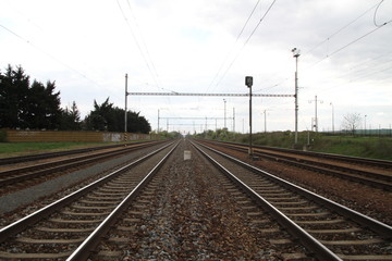 Obraz premium Train station, Nedakonice, Czech republic 