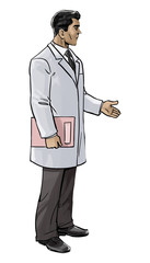 doctor with clipboard