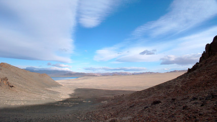 Fototapeta na wymiar The Tolbo lake in the Western Mongolia