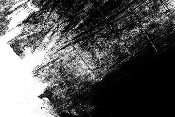 black and white paint brush strokes background  - 253282487