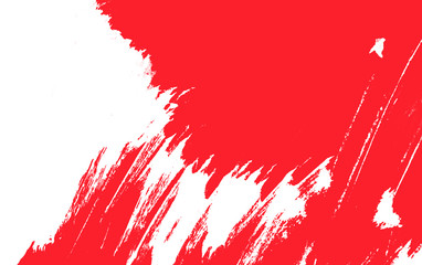 red and white paint brush strokes background  - 253282641