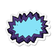 sticker of a cartoon explosion symbol