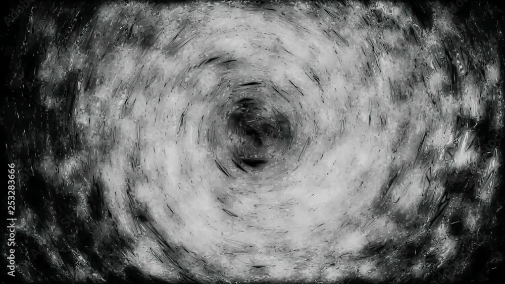 Poster abstract rotating, white twisted, texture transforming into shimmering funnel. blurred neon helix sp