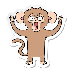 sticker of a cartoon monkey
