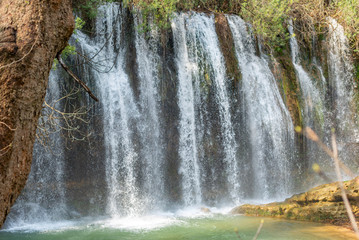 amazing view of the waterfalls. soft focus.