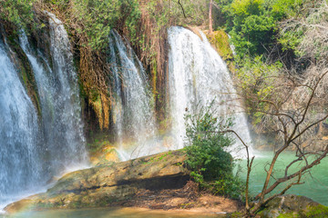 amazing view of the waterfalls. soft focus.