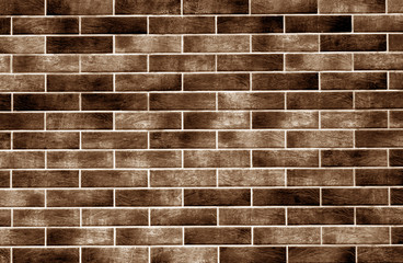 Decorative brick wall in brown tone.